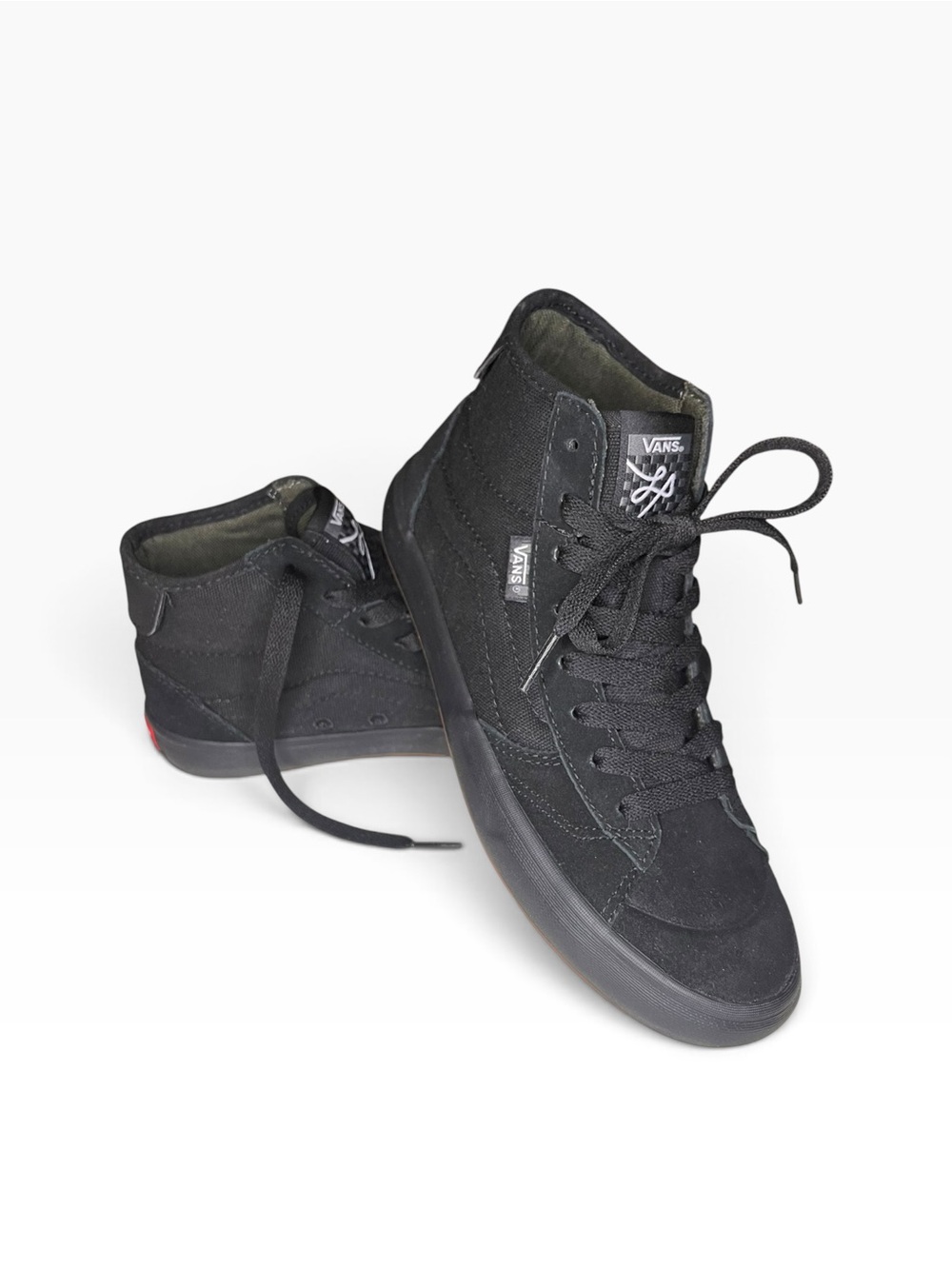 Vans Black Leather & Canvas High-Top Sneakers 🛹 The Lizzie